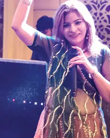 Anu Manocha energising guests at a party
